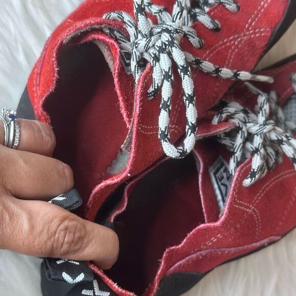 5.10 Five Ten Stealth C4 Rock Climbing Shoes Men's Size 10.5 Red Suede - Picture 8 of 12